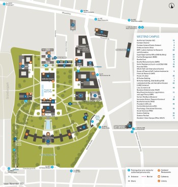 Map of Campus Westend of GU